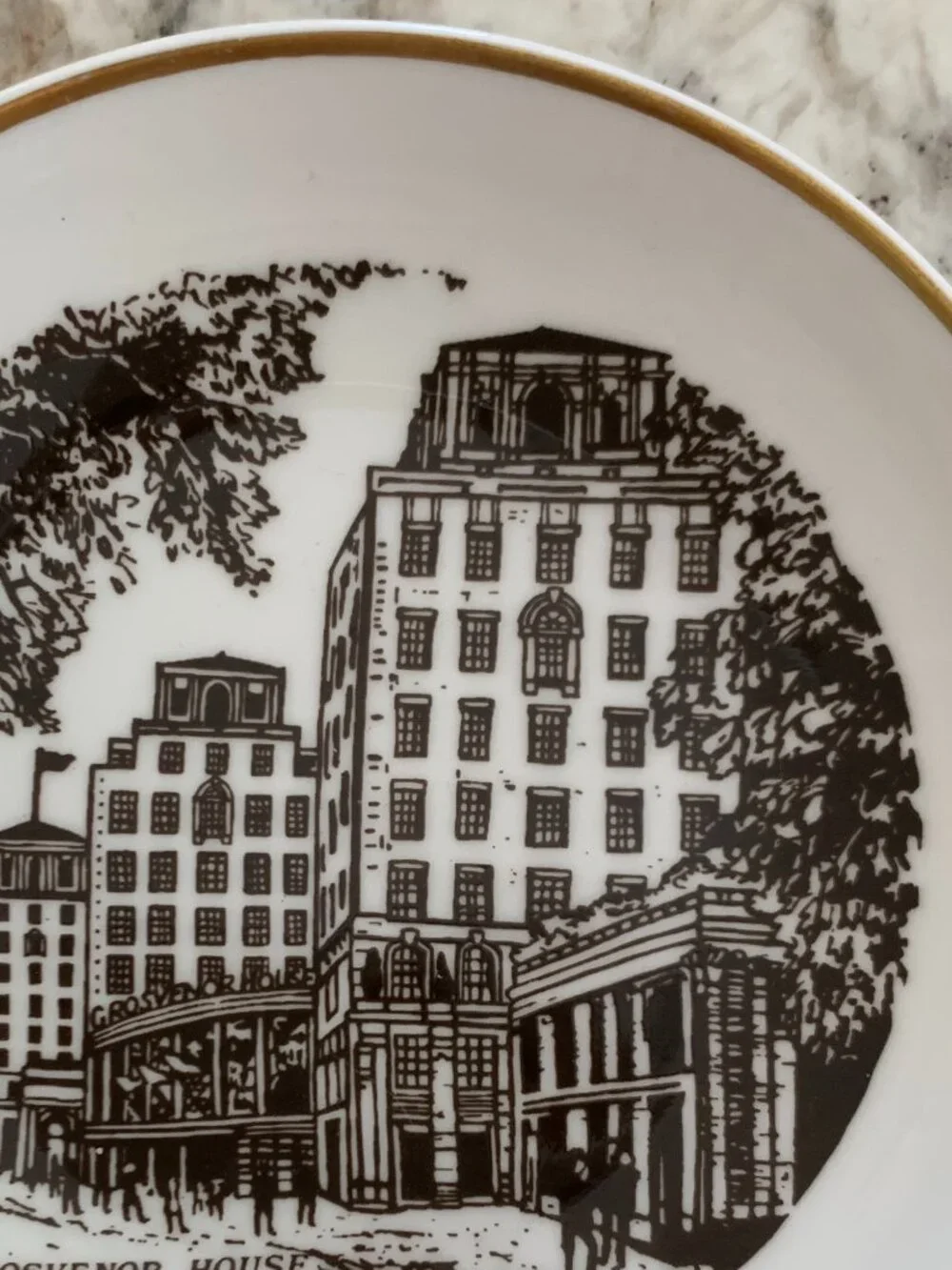 Vintage Wedgwood Trinket Dish London Grosvenor House Hotel